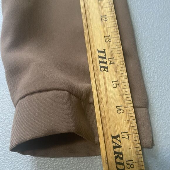 Vintage 80s STUDIO I Midi Skirt Blouse 2-Piece Set Suit Womens 10 Brown Black - Picture 6 of 15